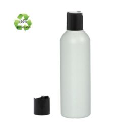 Botella 200 ml HDPE Reciclado con Tapón Disc-Top Negro (24/410) - Botellas ECO