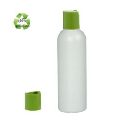 Botella 200 ml HDPE Reciclado con Tapón Disc-Top Verde (24/410) - Botellas ECO