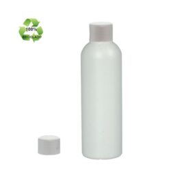 Botella 200 ml HDPE Reciclado con Tapón Gris Plata (24/410) - Botellas ECO
