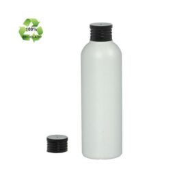 Botella 200 ml HDPE Reciclado con Tapón Negro (24/410) - Botellas ECO
