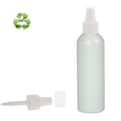 Botella 200 ml HDPE Reciclado con Vaporizador Blanco Invertido 360º (24/410) - Botellas ECO