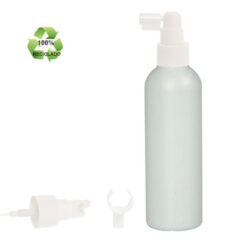 Botella 200 ml HDPE Reciclado con Vaporizador Trompeta Blanco (24/410) - Botellas ECO