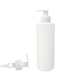 Botella 200 ml HDPE Blanco Recta con Dosificador Estrecho Blanco (24/410) - Botellas HDPE