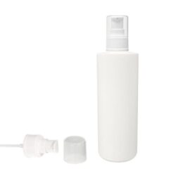 Botella 200 ml HDPE Blanco Recta con Dosificador Serum Blanco (24/410) - Botellas HDPE