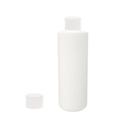Botella 200 ml HDPE Blanco Recta con Tapón Blanco (24/410) - Botellas HDPE