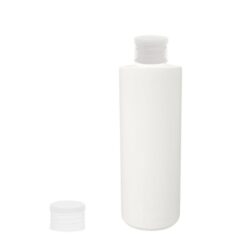 Botella 200 ml HDPE Blanco Recta con Tapón Traslúcido (24/410) - Botellas HDPE