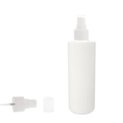 Botella 200 ml HDPE Blanco Recta con Vaporizador Blanco (24/410) - Botellas HDPE