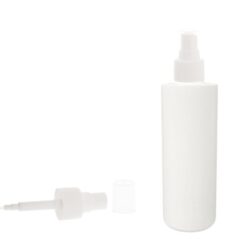 Botella 200 ml HDPE Blanco Recta con Vaporizador Blanco Invertido 360º (24/410) - Botellas HDPE