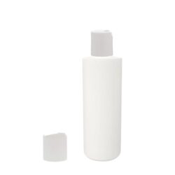 Botella 200 ml HDPE Blanco Recta con Tapón Disc-Top Blanco (24/410) - Botellas HDPE