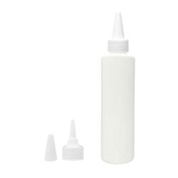 Botella 200 ml PET Blanco con Tapón Cánula Blanco y Capuchón de Rosca (24/410) - Botellas PET