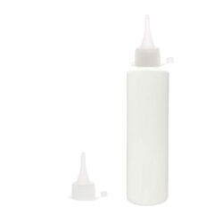 Botella 200 ml PET Blanco con Tapón Cánula Traslúcido y Capuchón de Presión (24/410) - Botellas PET