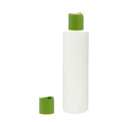 Botella 200 ml PET Blanco con Tapón Disc-Top Verde (24/410) - Botellas PET
