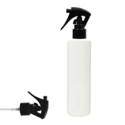 Botella 200 ml PET Blanco con Pistola Spray Trigger Negro (24/410) - Botellas PET