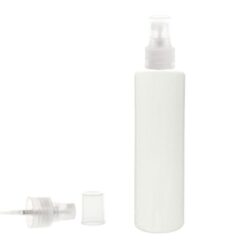 Botella 200 ml PET Blanco con Vaporizador Traslúcido (24/410) - Botellas PET