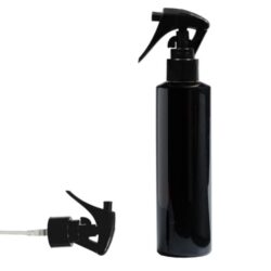 Botella 200 ml PET Negro con Pistola Spray Trigger Negro (24/410) - Botellas PET