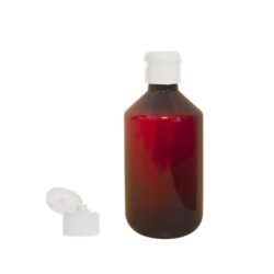 Botella 250 ml PET Topacio con Tapón Flip-Top Blanco (28/410) - Botellas PET