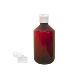 Botella 250 ml PET Topacio con Tapón Flip-Top Traslúcido (28/410) - Botellas PET