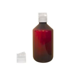 Botella 250 ml PET Topacio con Tapón Disc-Top Traslúcido (28/410) - Botellas PET