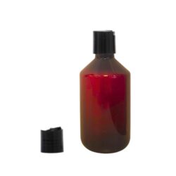 Botella 250 ml PET Topacio con Tapón Disc-Top Negro (28/410) - Botellas PET
