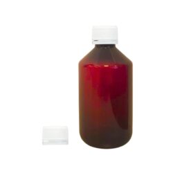 Botella 250 ml PET Topacio con Tapón Precinto Blanco con Disco (28/410) - Botellas PET