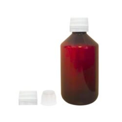 Botella 250 ml PET Topacio con Tapón Precinto Blanco con Obturador (28/410) - Botellas PET