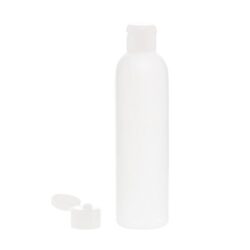 Botella 250 ml HDPE Blanco con Tapón Bisagra Blanco (24/410) - Botellas HDPE