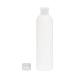 Botella 250 ml HDPE Blanco con Tapón Traslúcido (24/410) - Botellas HDPE