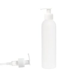 Botella 250 ml HDPE Blanco con Dosificador Estrecho Blanco (24/410) - Botellas HDPE