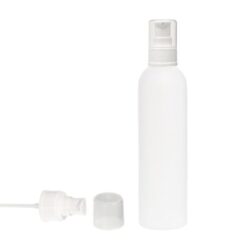 Botella 250 ml HDPE Blanco con Dosificador Serum Blanco (24/410) - Botellas HDPE