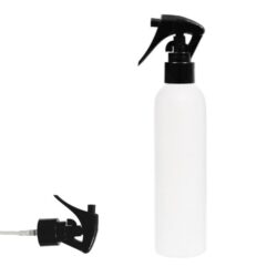 Botella 250 ml HDPE Blanco con Vaporizador Trigger Negro (24/410) - Botellas HDPE
