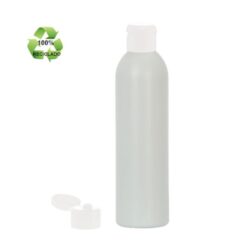Botella 250 ml HDPE Reciclado con Tapón Bisagra Blanco (24/410) - Botellas ECO