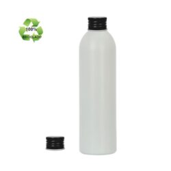 Botella 250 ml HDPE Reciclado con Tapón Aluminio Negro (24/410) - Botellas ECO