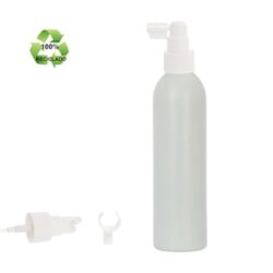 Botella 250 ml HDPE Reciclado con Vaporizador Trompeta Blanco (24/410) - Botellas ECO