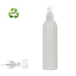 Botella 250 ml HDPE Reciclado con Vaporizador Traslúcido (24/410) - Botellas ECO