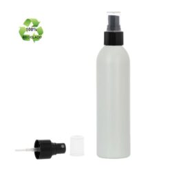 Botella 250 ml HDPE Reciclado con Vaporizador Negro (24/410) - Botellas ECO