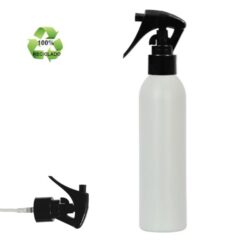 Botella 250 ml HDPE Reciclado con Vaporizador Pistola Negro (24/410) - Botellas ECO