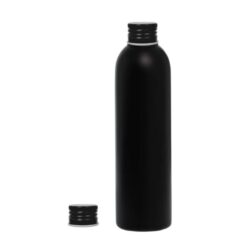 Botella 250 ml HDPE Negro con Tapón Aluminio Negro (24/410) - Botellas HDPE