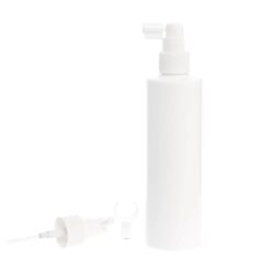 Botella 250 ml HDPE Blanco Recta con Vaporizador trompeta (24/410) - Botellas HDPE