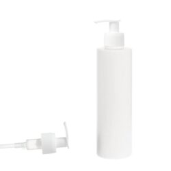 Botella 250 ml HDPE Blanco Recto con Dosificador Estrecho Blanco (24/410) - Botellas HDPE