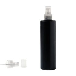 Botella 250 ml HDPE Negro Recta con Vaporizador Natural (24/410) - Botellas HDPE