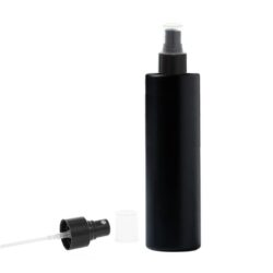Botella 250 ml HDPE Negro Recta con Vaporizador Negro (24/410) - Botellas HDPE