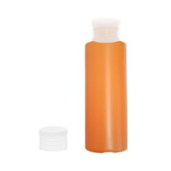 Botella 100 ml HDPE Naranja con Tapón Rosca Traslúcido (24/410) - Botellas HDPE