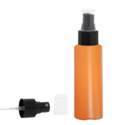 Botella 100 ml HDPE Naranja con Vaporizador Negro (24/410) - Botellas HDPE