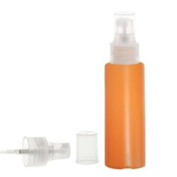 Botella 100 ml HDPE Naranja con Vaporizador Traslúcido (24/410) - Botellas HDPE