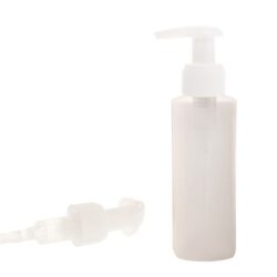 Botella 100 ml HDPE Traslucido con Dosificador Blanco (24/410) - Botellas HDPE