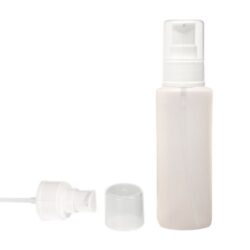 Botella 100 ml HDPE Traslucido con Dosificador Serum Blanco (24/410) - Botellas HDPE