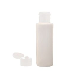 Botella 100 ml HDPE Traslucido con Tapón Bisagra Blanco (24/410) - Botellas HDPE