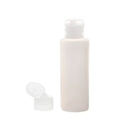 Botella 100 ml HDPE Traslucido con Tapón Bisagra Traslucido (24/410) - Botellas HDPE