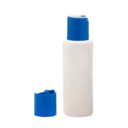 Botella 100 ml HDPE Traslucido con Tapón Disc-top Azul (24/410) - Botellas HDPE