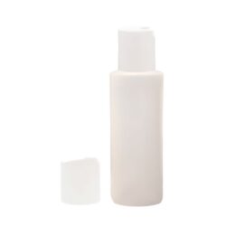 Botella 100 ml HDPE Traslucido con Tapón Disc-top Blanco (24/410) - Botellas HDPE